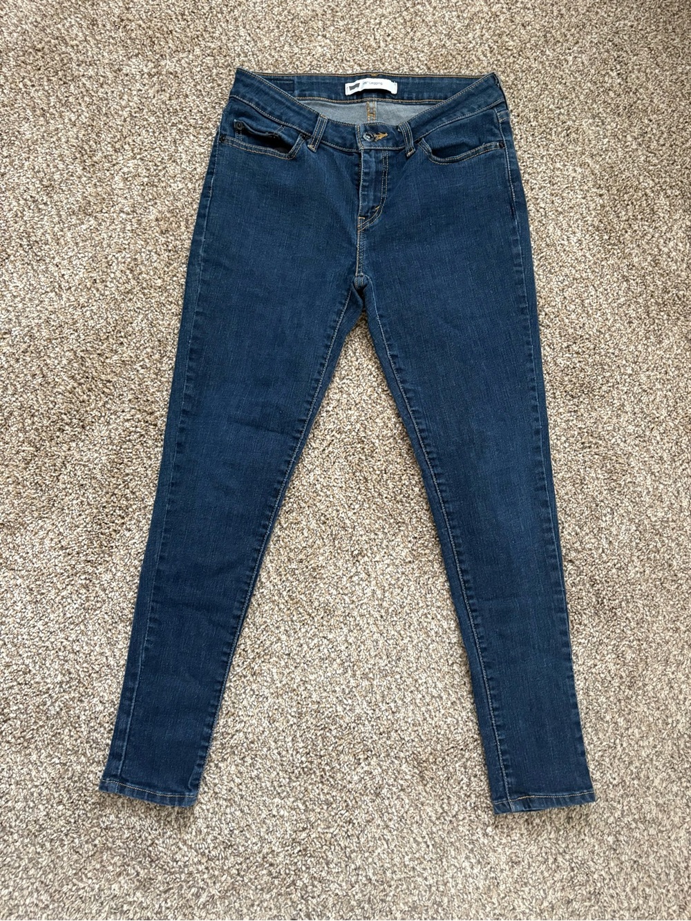 Vintage Levi's Dark Blue Skinny Jeans - Women's